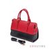 Купить женскую сумку - саквояж черно-красную кожаную - арт.80417_3